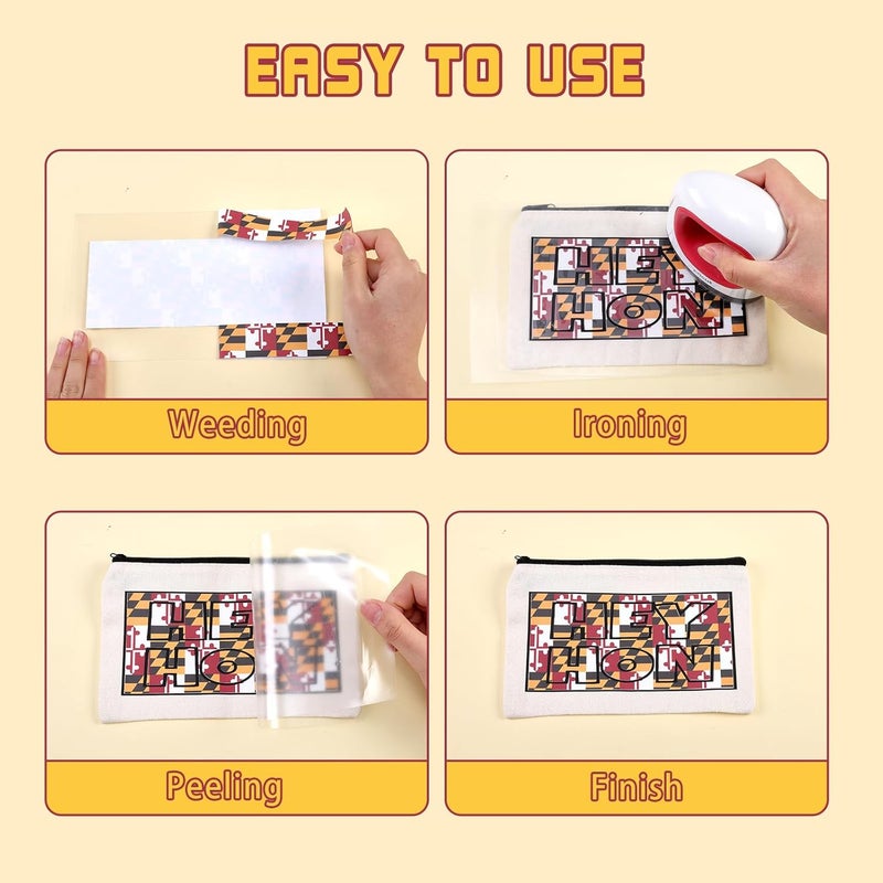 Tintnut 12"x10" نمط علم ماريلاند - 8 أوراق من الفينيل لنقل الحرارة للتي شيرتات - متوافق مع كريكت/سيلويت كامي - Image 5